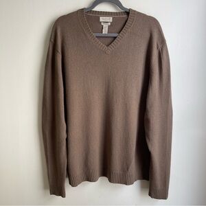 Vintage Banana Republic Luxury Blend V-Neck Sweater Cashmere Angora Cotton XL